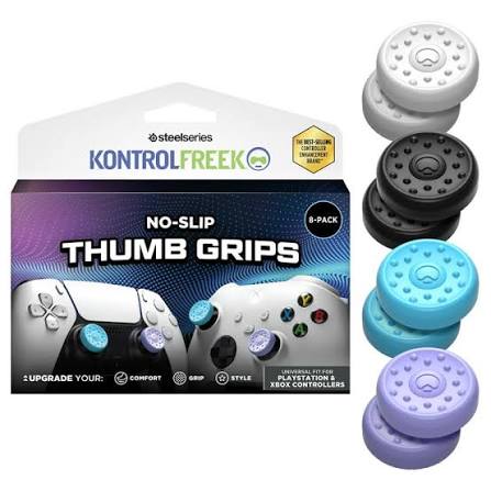 Controller Thumbstick Grip Kit – 8-Pack Mixed Height Caps for PS5, PS4 & Xbox