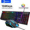 Mechanical Feel Gaming Keyboard – RGB Backlit, Compact TKL Layout