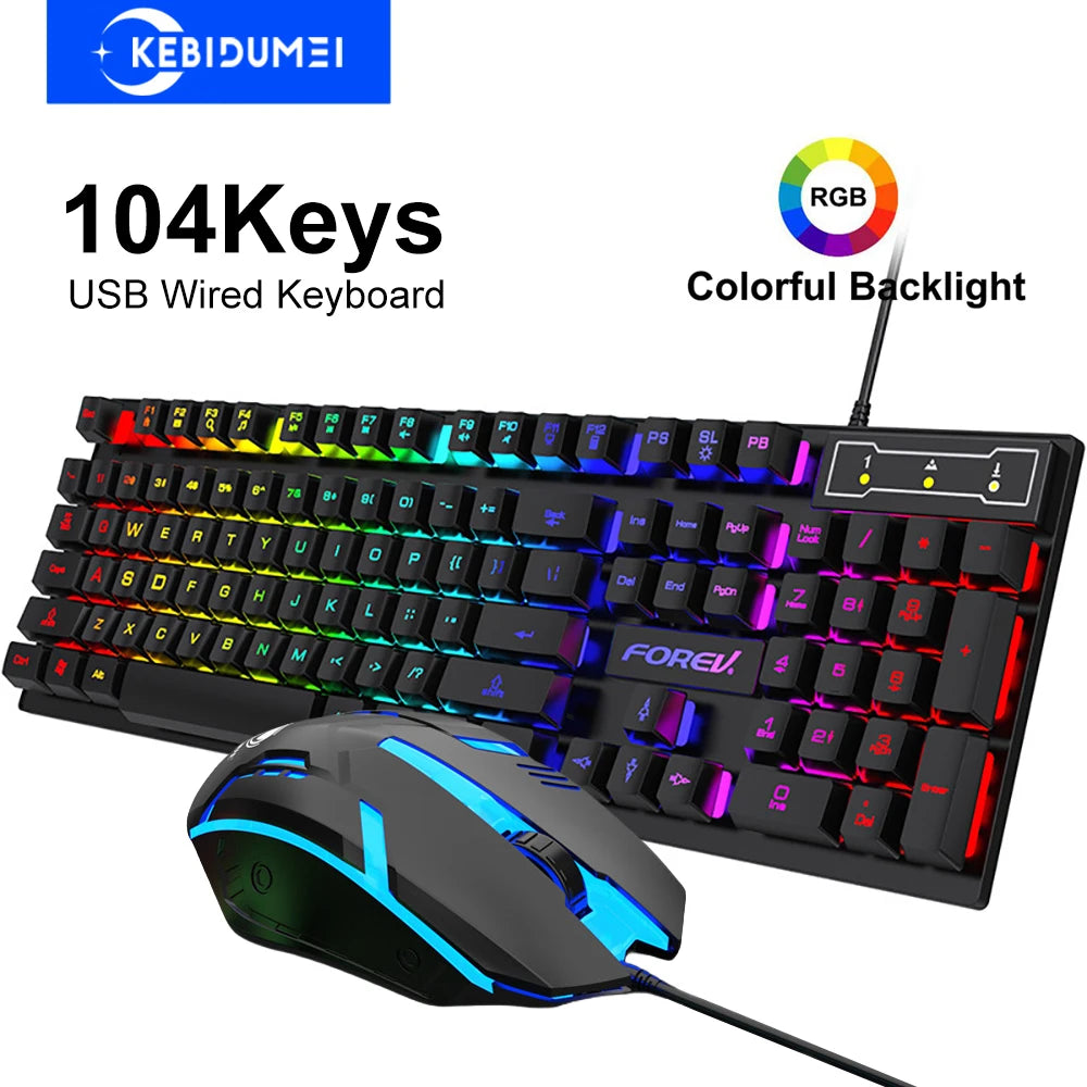 Mechanical Feel Gaming Keyboard – RGB Backlit, Compact TKL Layout